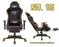 Fotel Gamingowy Infini series No.16 Black/Yellow, regulowane oparcie