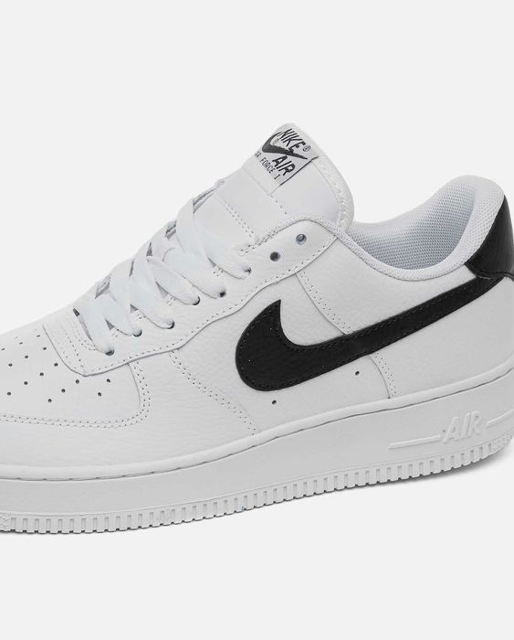 Мужские кроссовки Nike Air Force 1 White ‘Black Logo’ Размеры 41-45