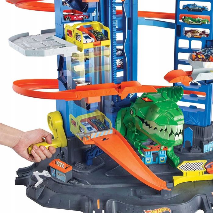 Ігровий набір Hot Wheels City Легендарний гараж Ті-Рекса GJL14 • Новий