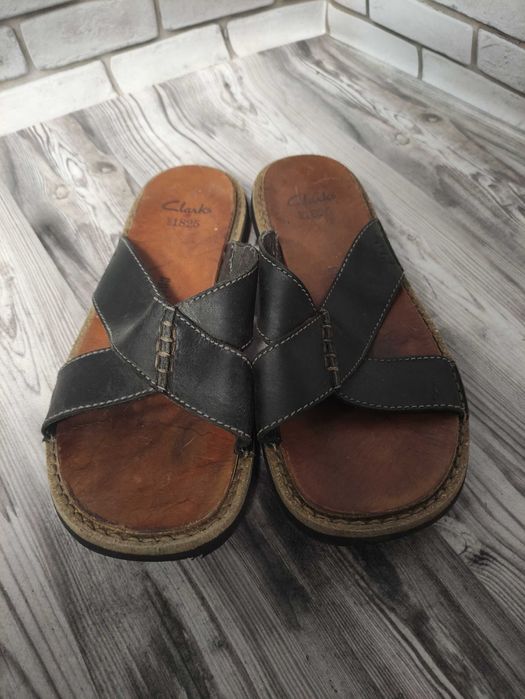 Шкіряні шльопанці Clarks, розмір 40
