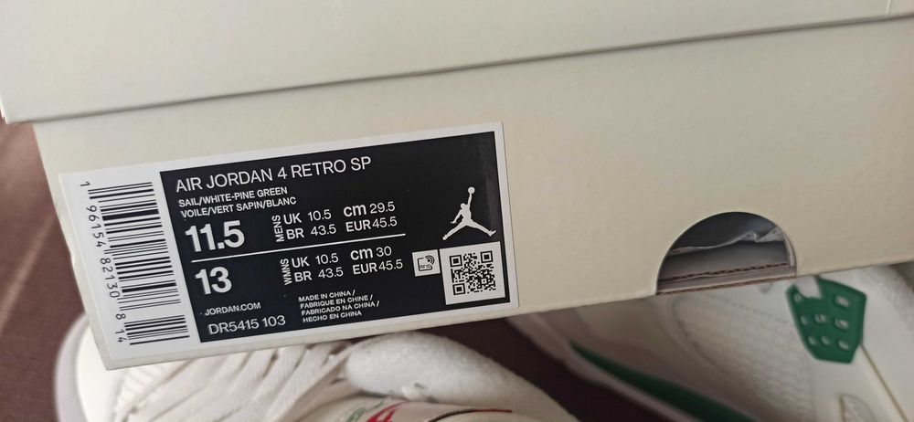 (r. Eur 45,5) Nike Jordan 4 Retro SB Pine Green DR5415,-103