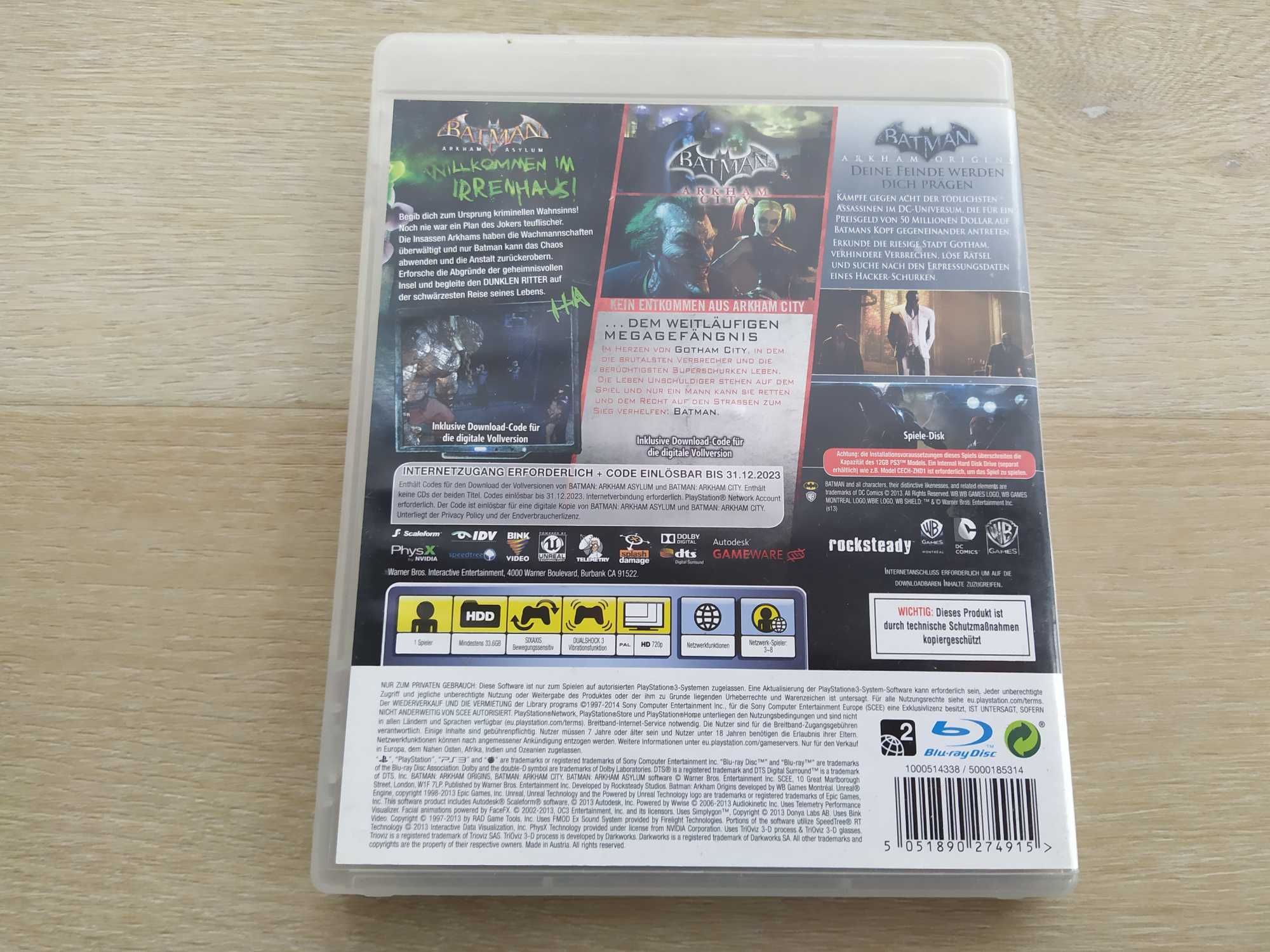 Batman: Arkham Collection [PS3] (PL)