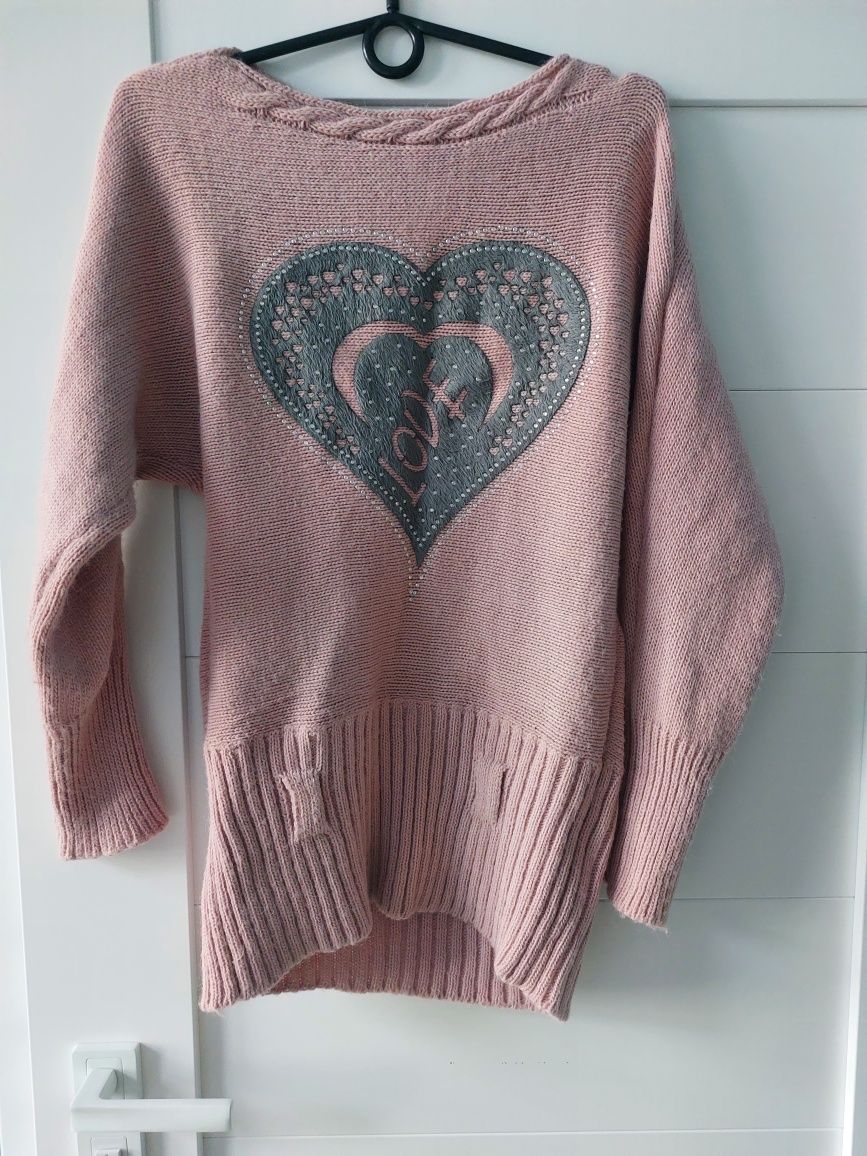 Sweter serce M, L