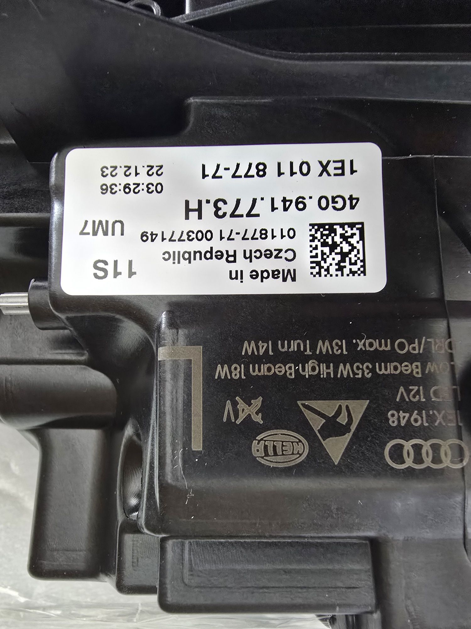 Oryginalny OE reflektor,  lewy przód do Audi a6 c7 2.0 tdi ultra 2016r