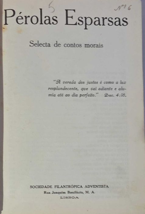 LIVRO - Perolas Esparsas- Selecta de contos morais - Ref PAR2