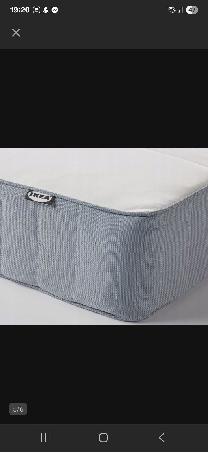 Nowy materac IKEA VESTMARKA 120x200, średnio-twardy