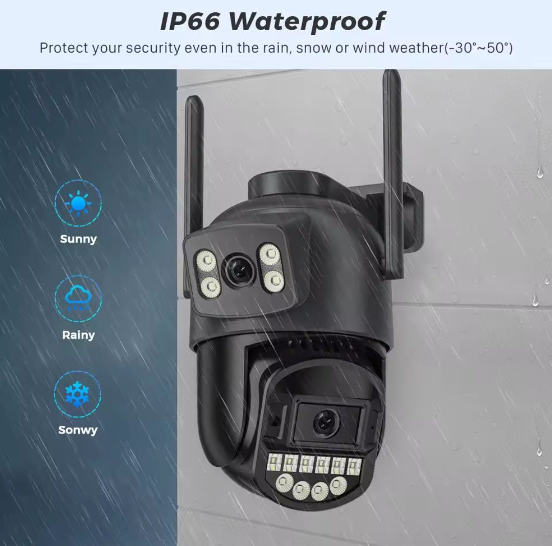 Besder 10Мп уличная WiFi камера видеонаблюдения O-Kam Pro 5K 10MP Dual