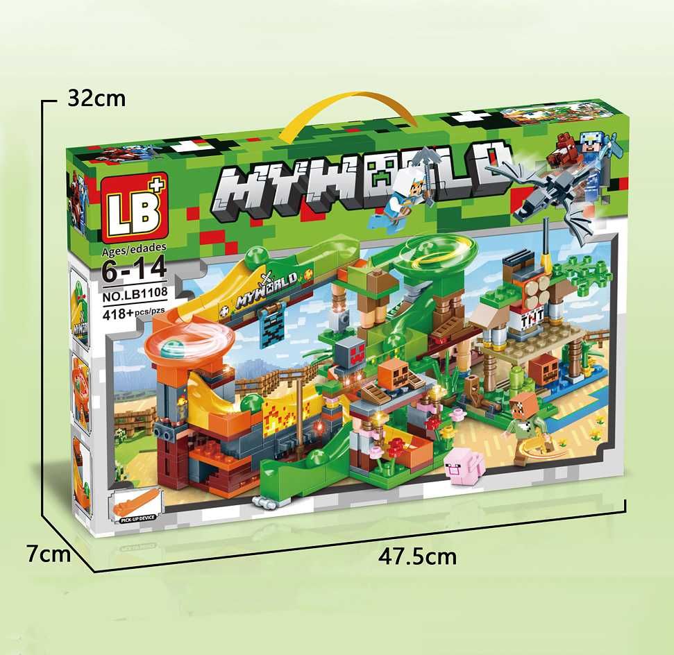 Лего Майнкрафт Веселый спуск, 418 деталей. Lego MINECRAFT