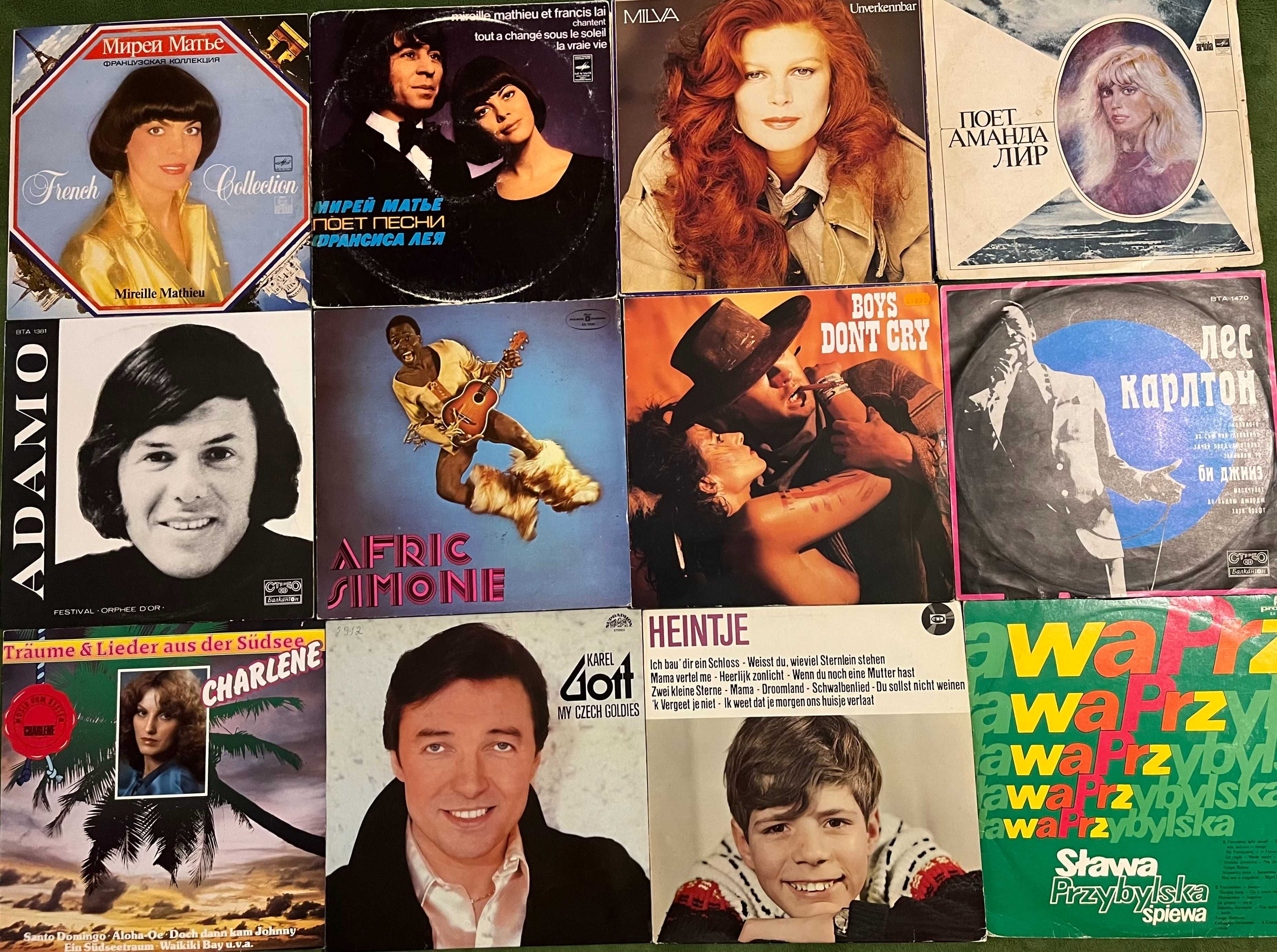 платівки ABBA, Falco, Tina Turner, Mathieu, Irek Dudek, K.Gott, etc