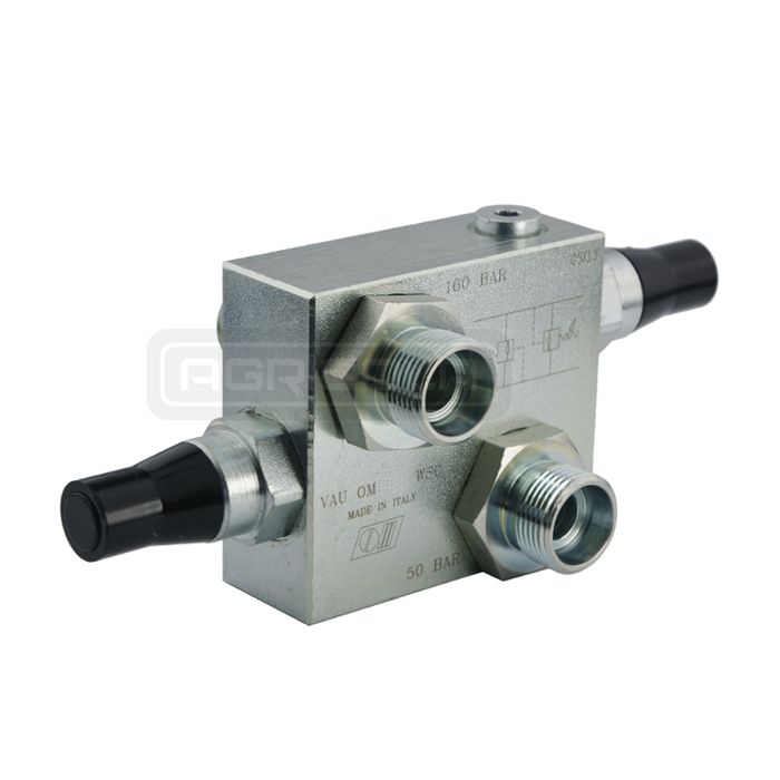Włoski zawór hydrauliczny krzyżowy VAU OM 1/2" 60L/min na silnik BMR