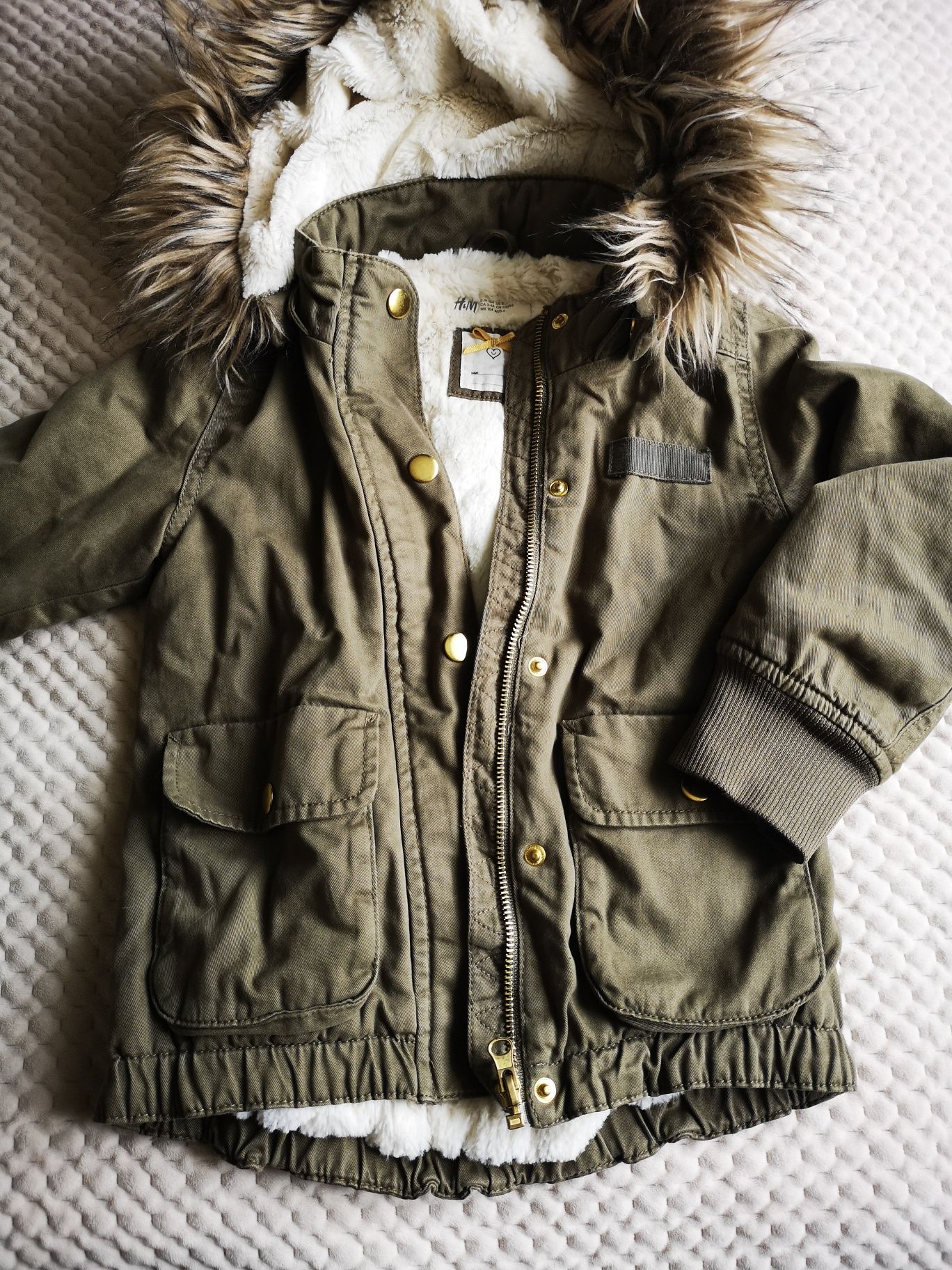 Kurteczka zimowa, parka H&M rozm. 104