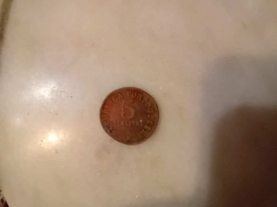 Moeda Antiga 5 Centavos Angola 1922