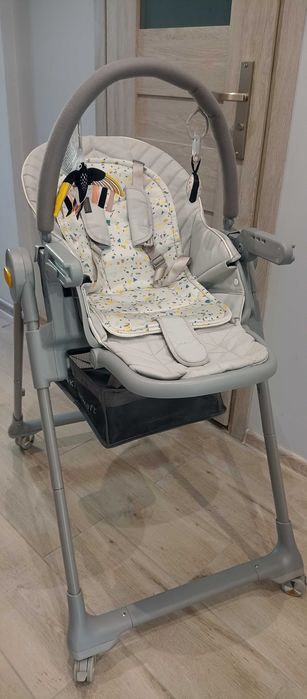Kinderkraft Lastree 2w1 - krzesełko do karmienia, leżaczek | Grey