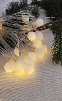 Гірлянда новорічна матова світодіодна тепле біле світло