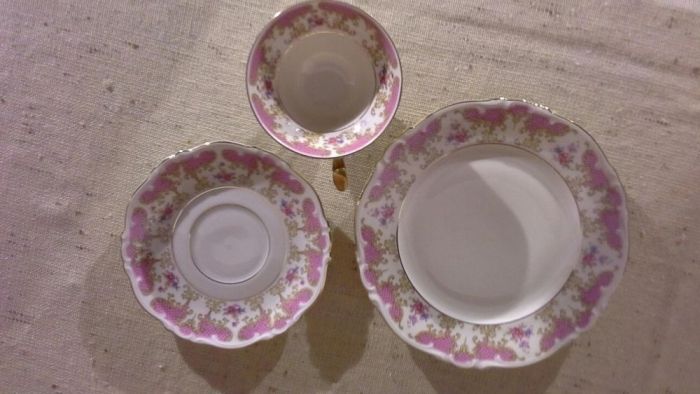 Porcelana Bavaria,H&C Heinrich Fanny Elssler,Zestaw śniadaniowy