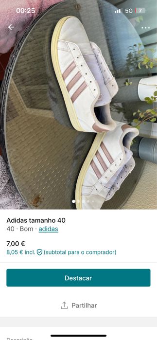 Doisj pares Adidas tamanho 39,5 e 40