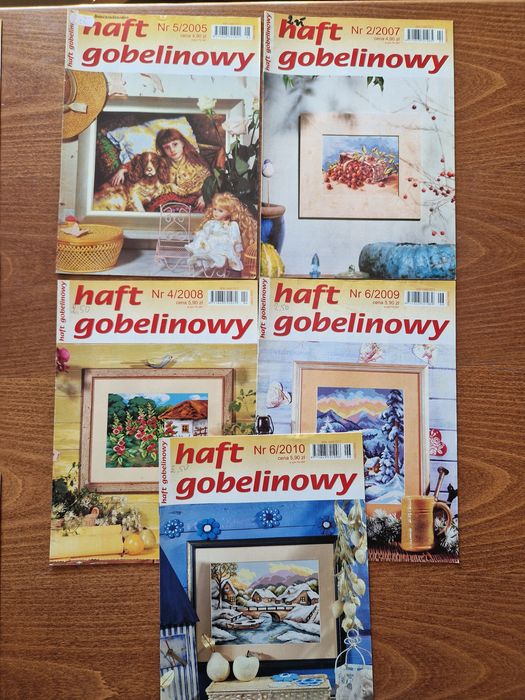 Haft gobelinowy czasopismo 5 sztuk