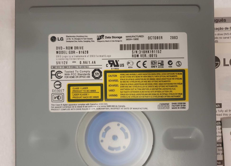 LG GDR-8162B Internal DVD-ROM Drive – IDE – Vintage 2003 – Brand New64551781975299121