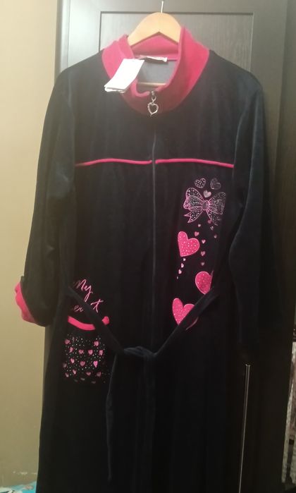 Жіночі халати з велюру Турція, Coccon, 4xl, наш 56-60