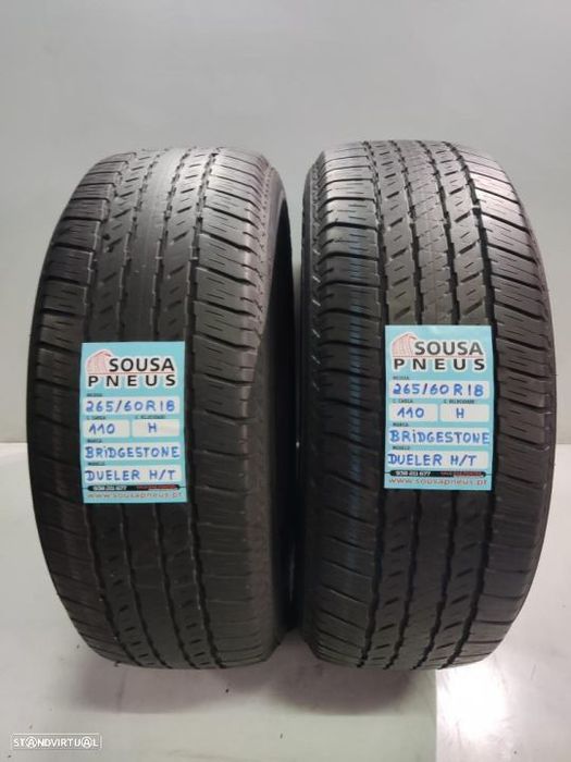 2 pneus semi novos 265-60r18 bridgestone - oferta dos portes
