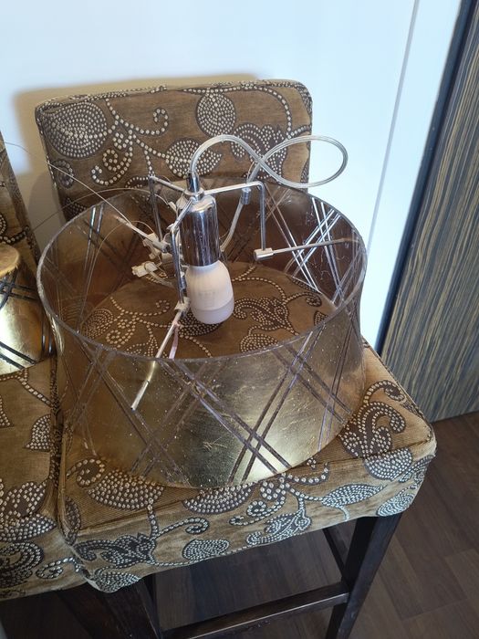 4 lampy  złote - używane