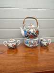 Porcelanowy Imbryk - cukiernica - mlecznik podgrzewacz Japonia -