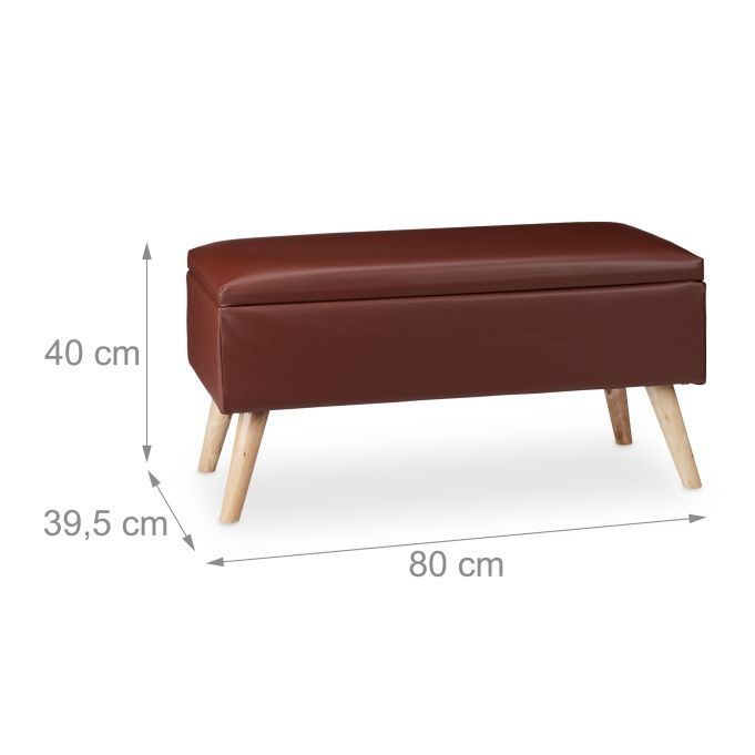 Pufa taboret z schowkiem w stylu skandynawski relaxdays nowe