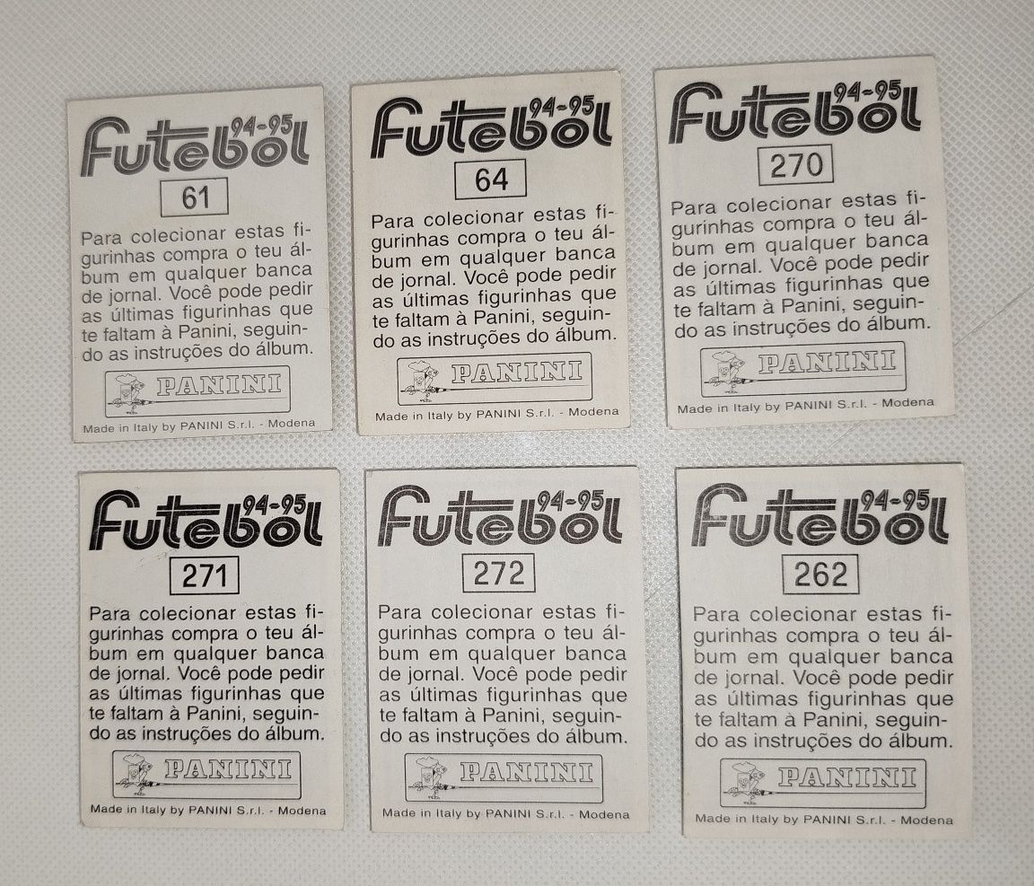 Lote de 7 Cromos de Futebol