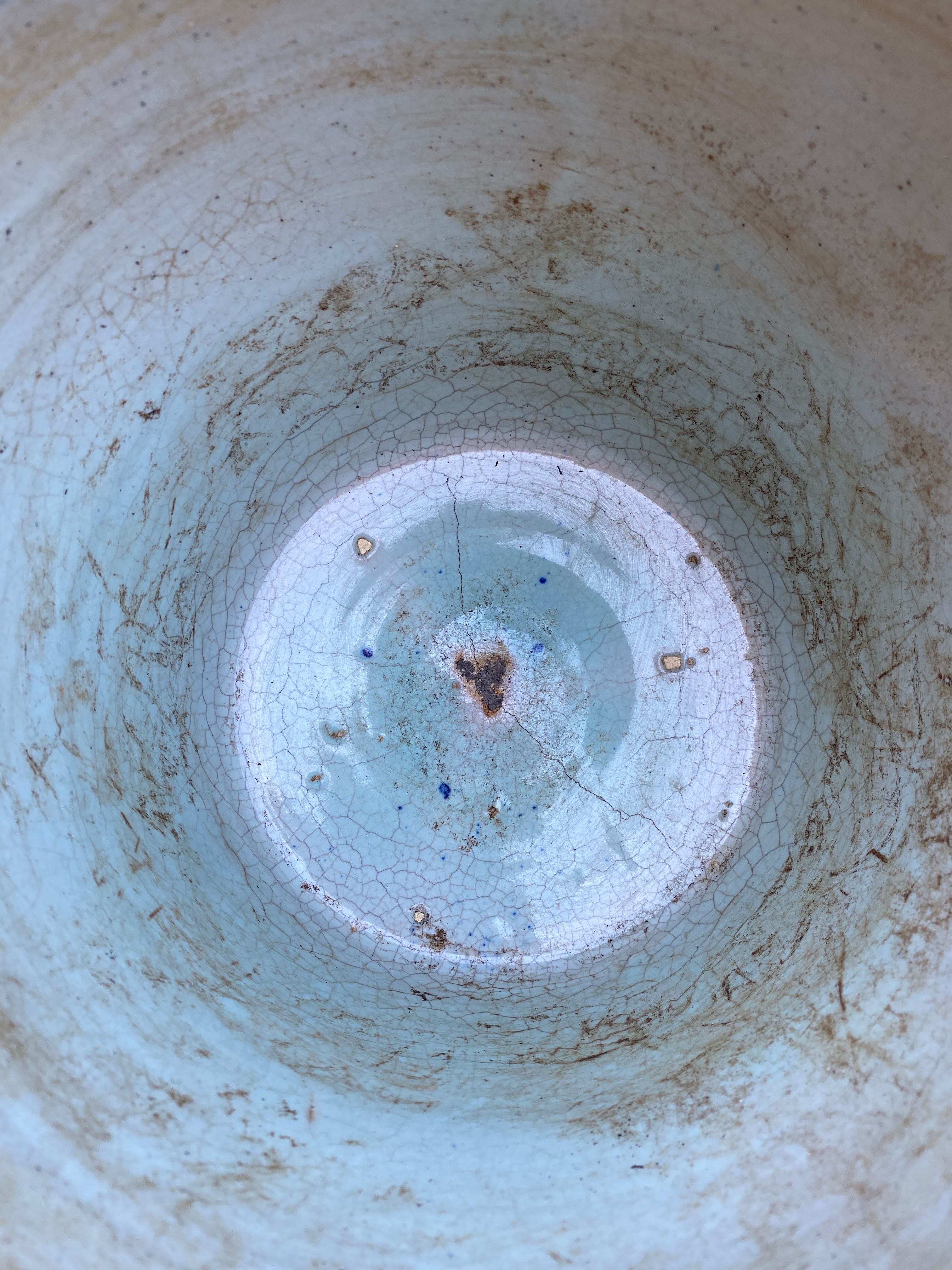 Vaso Cachepot Faiança Portuguesa St’ Anna Séc XIX 24 cm