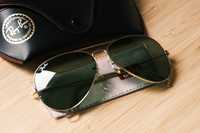 Okulary przeciwsłoneczne Ray-Ban Aviator Classic RB3025 zielone szkła