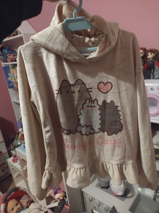 Welurowa bluza Pusheen dla dziewczynki Sinsay