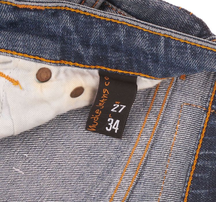 Spodnie Nudie Skinny Sam Spring Blue W27 L34 Damskie Jeans Super Slim