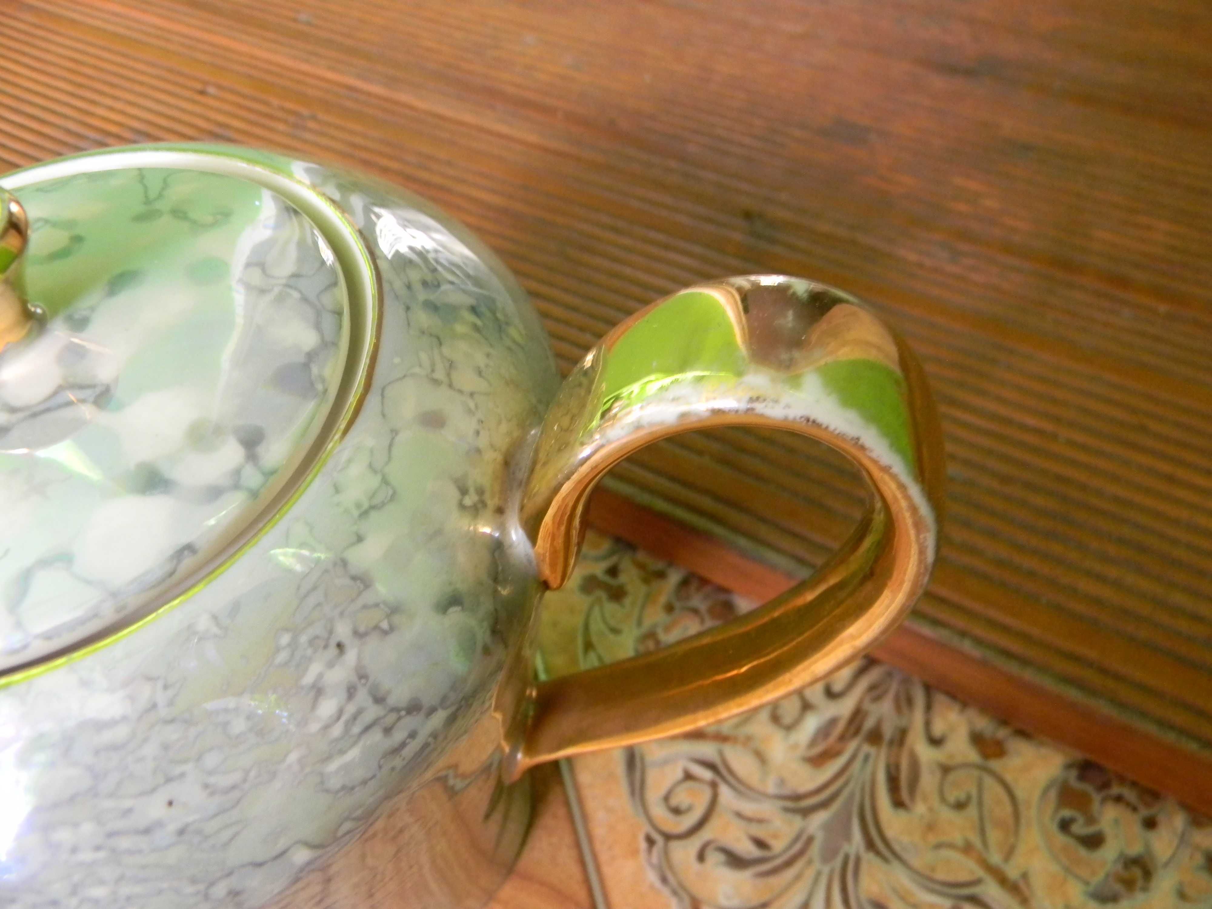 Dzbanek imbryk Porcelana Chodzież marmurkowy