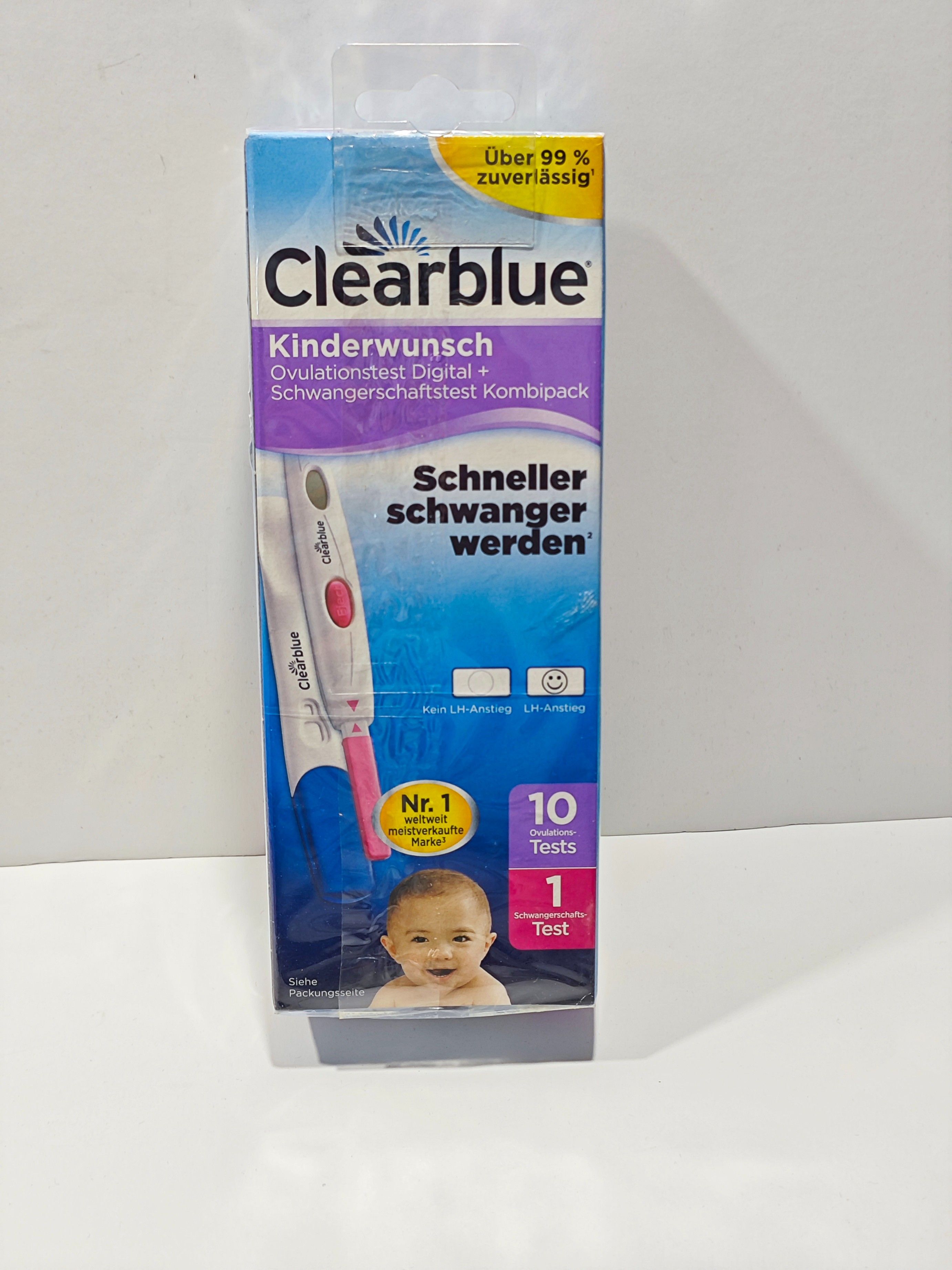 Clearblue Kinderwunsch 10 Testów Owulacyjnych + 1 Test Ciążowy
