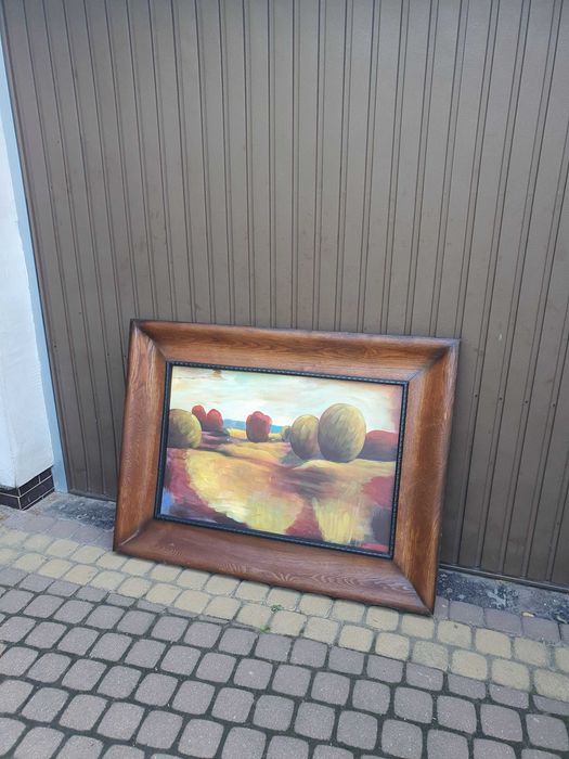 Wielki Obraz Martwa Natura Jesień w Szerokiej Ramie 95x125