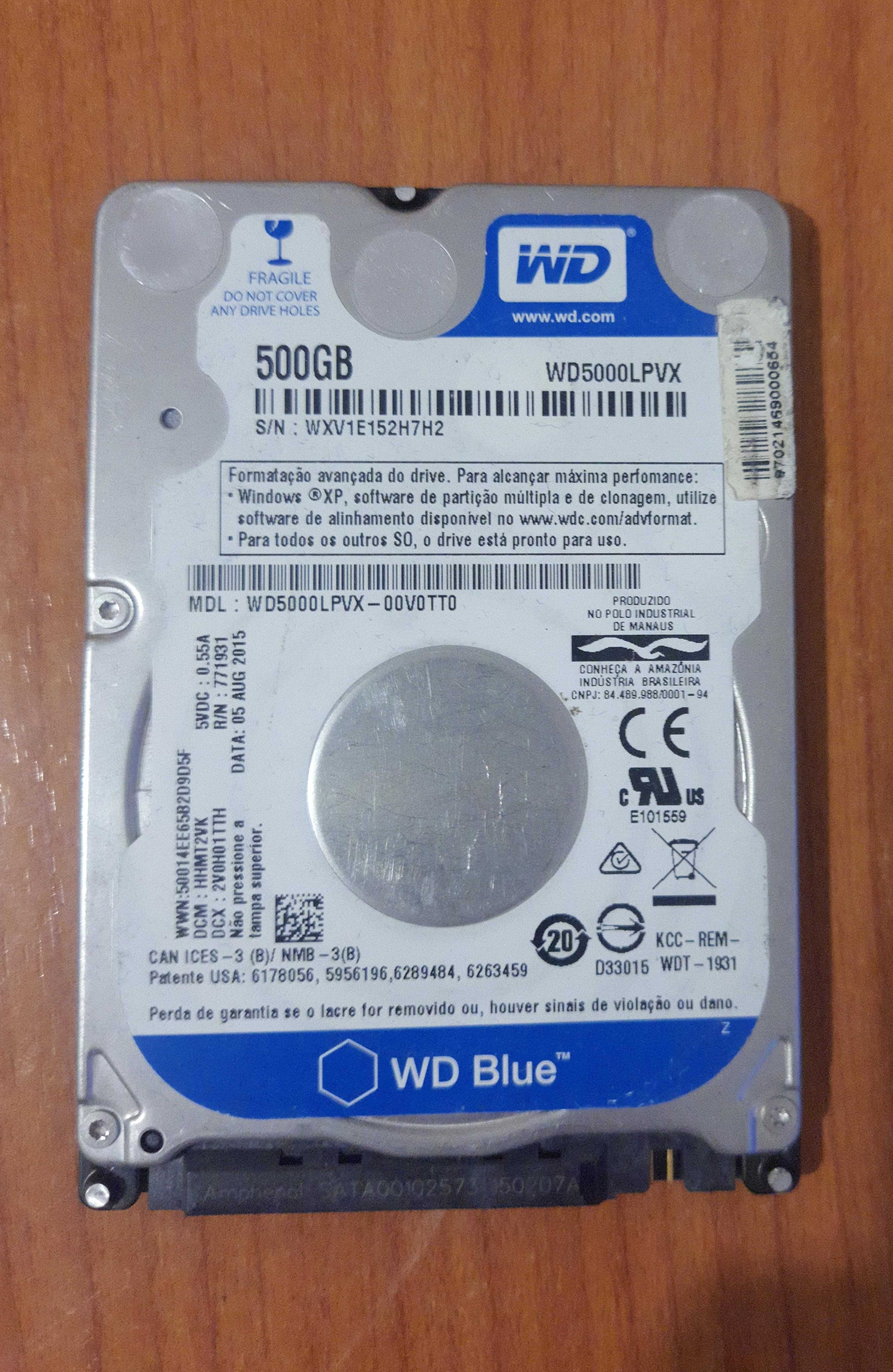 Hd 500Gb Sata - Notebook