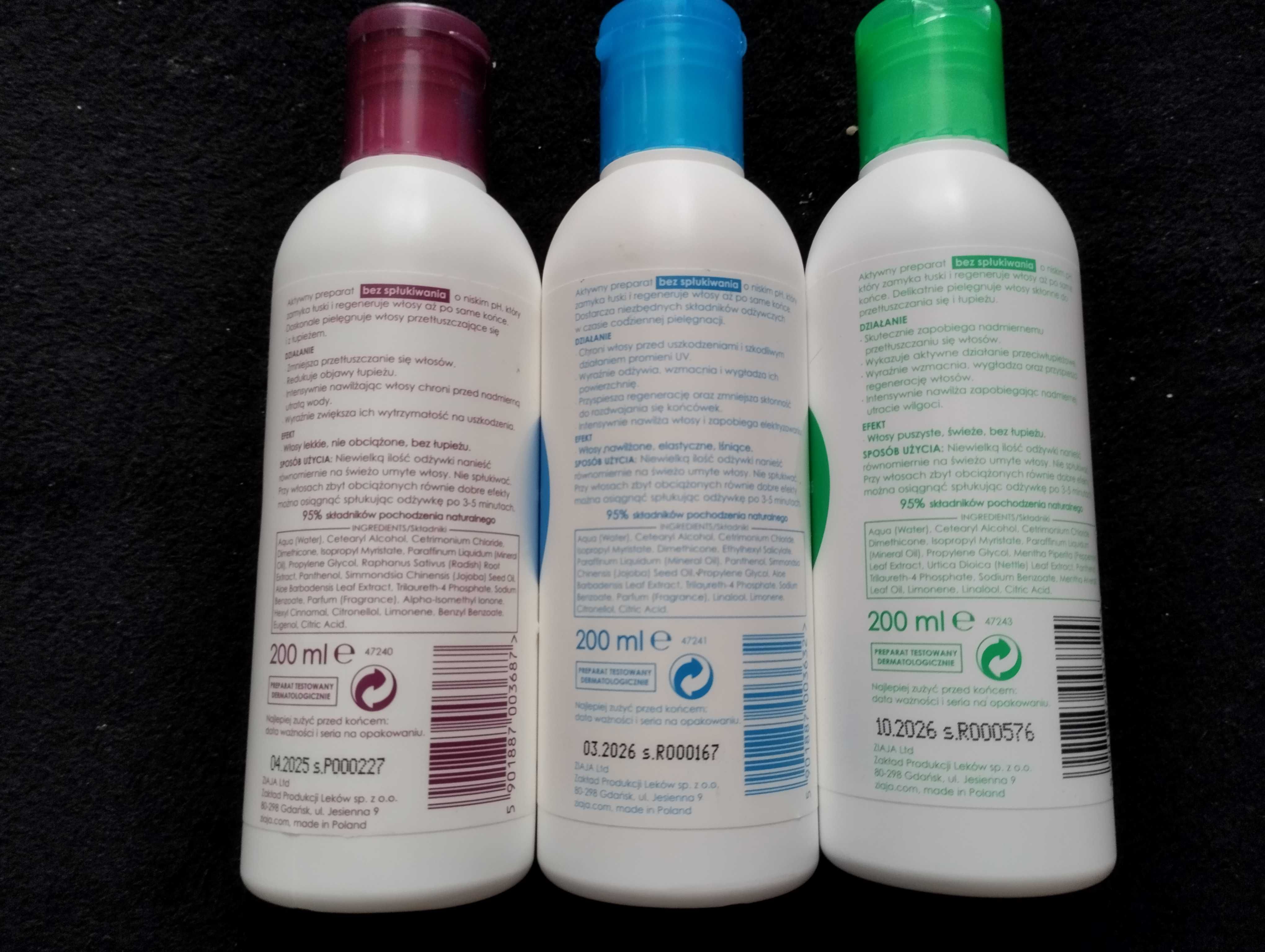 ZIAJA Odżywka codzienna pielęgnacja olej jojoba - 200 ml Mam 3 sztuki