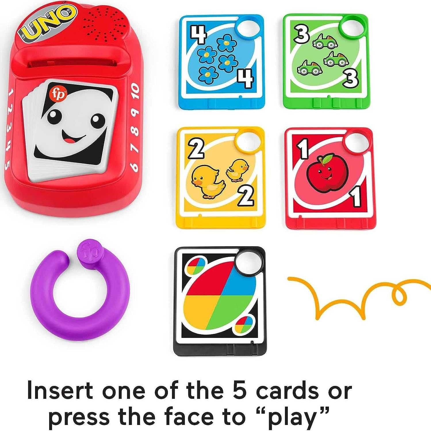 Інтерактивна іграшка Uno малюкам.Fisher Price Laugh музика та світло