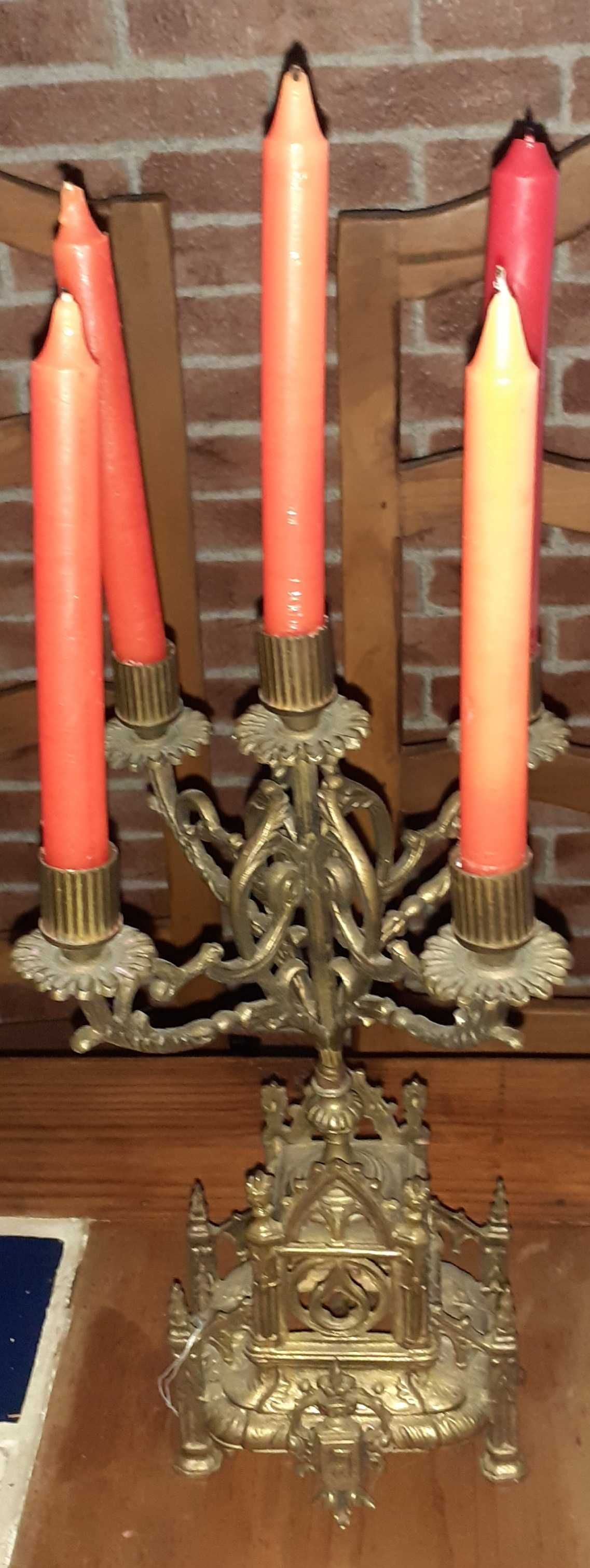 Castiçal Bronze com 5 lumes