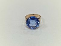 WARMET! Złoty pierścionek/ 585/ 6.26 gram/ R14/ Kwarc 10.67 CT/ wycena
