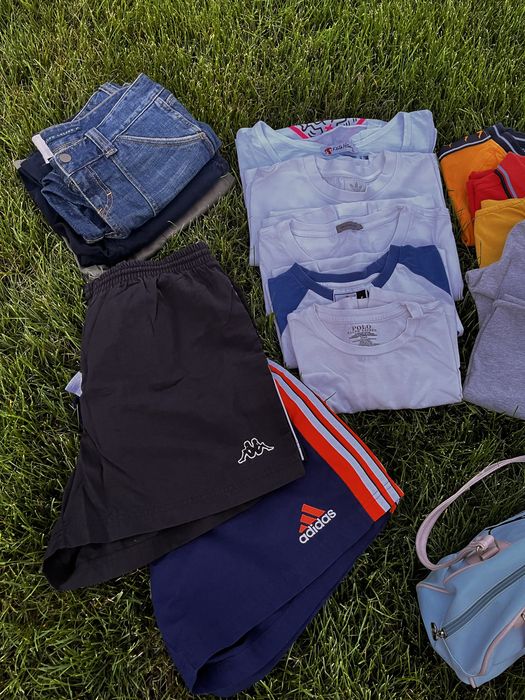 Box markowych ubrań 22 sztuk  ralph lauren adidas hilfiger puma mix