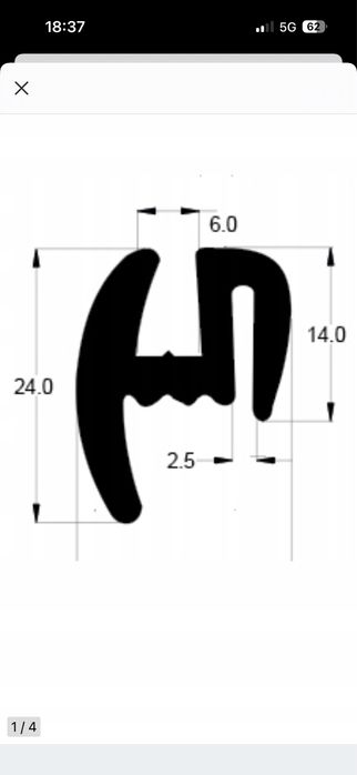 Uszczelka TN szyby kaniny Ursus MF