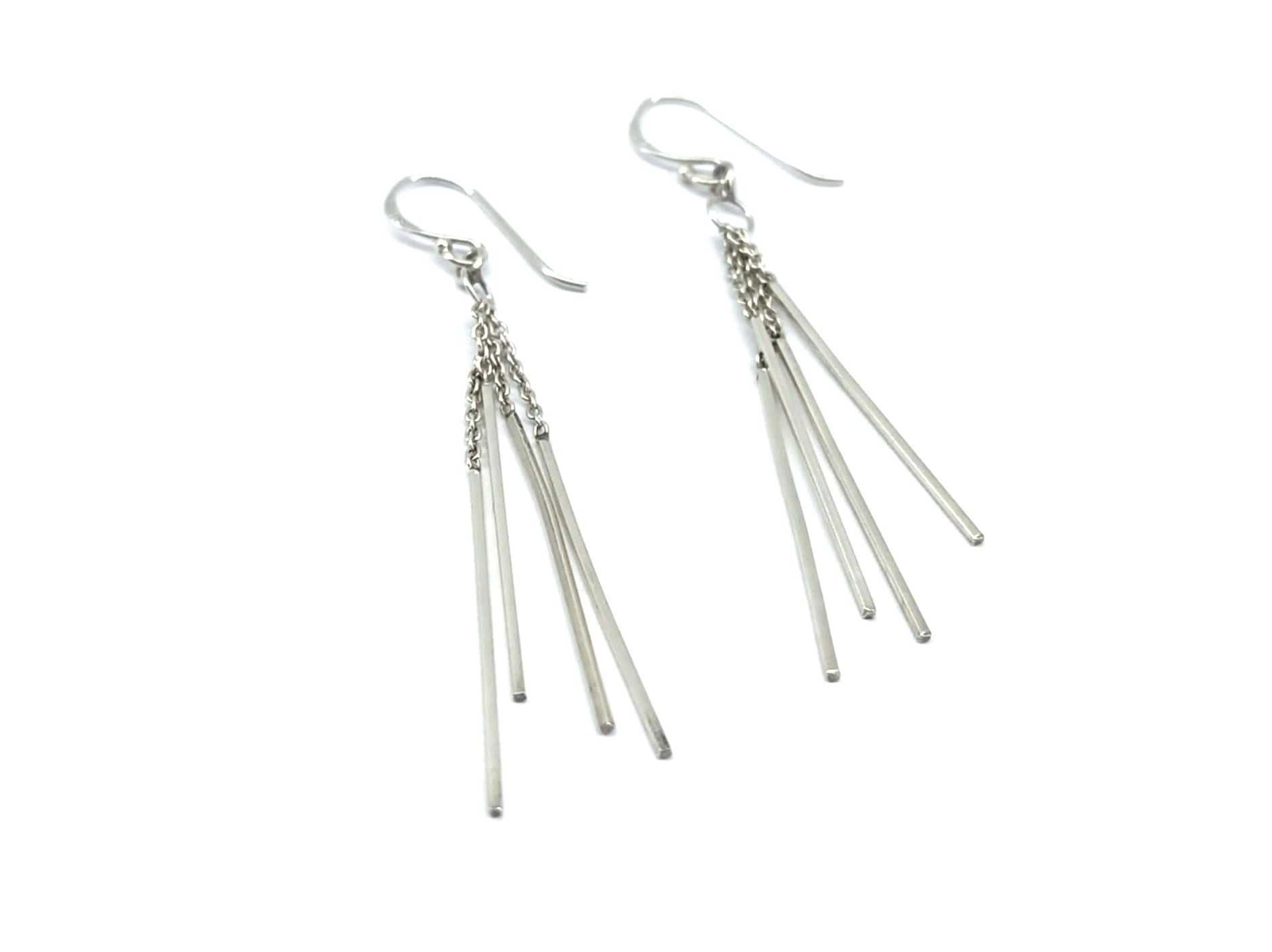 Kolczyki srebrne 925 waga 2,74g, dł. 6,5cm / wiszące