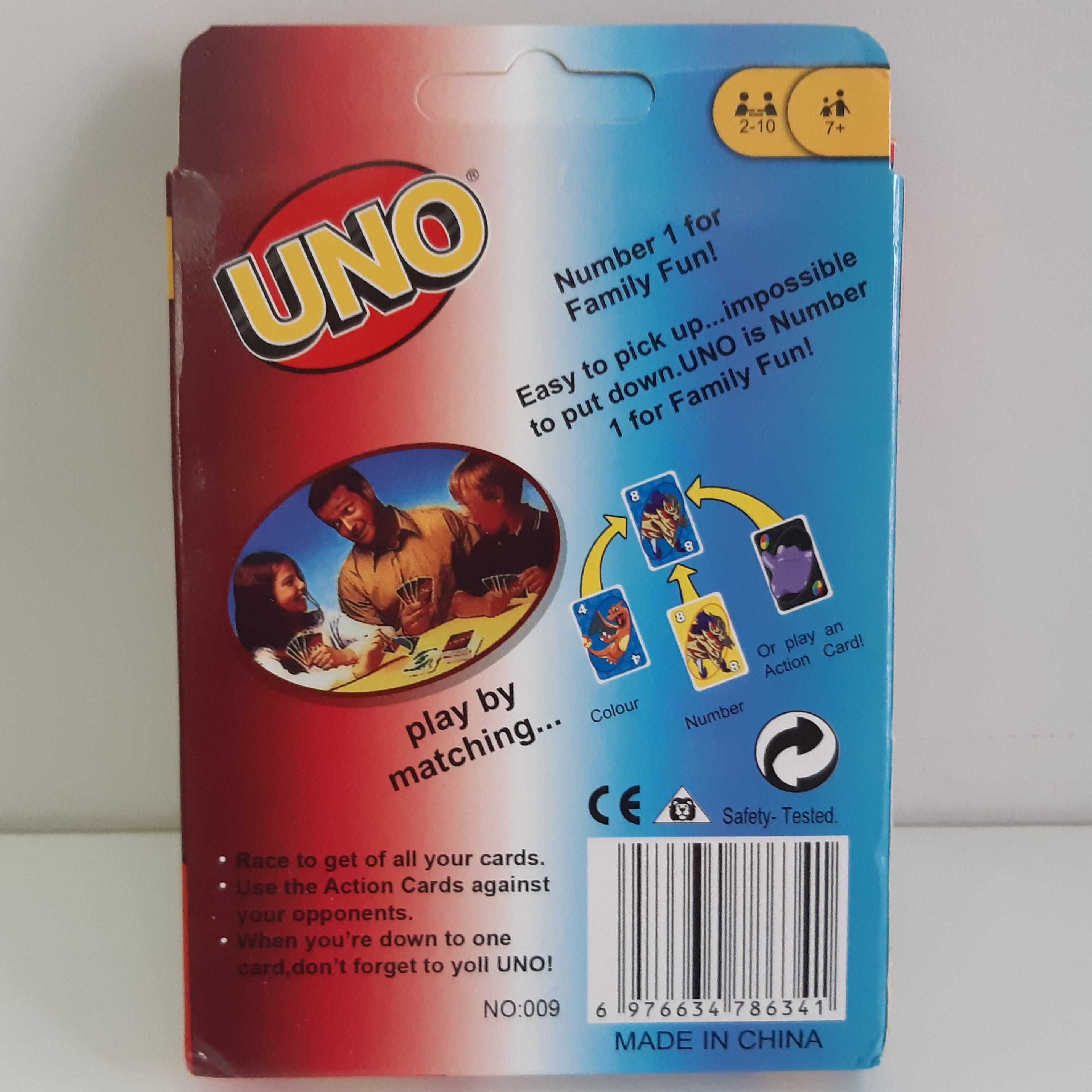 Jogo Baralho de Cartas Novo UNO Pokémon Asia