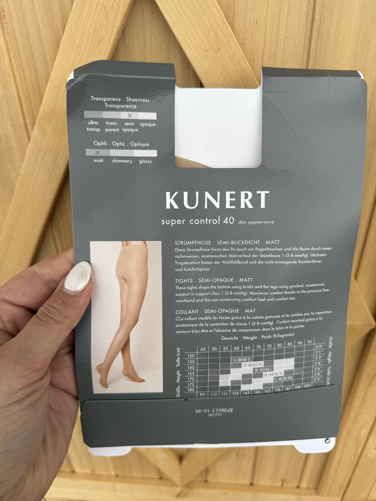 Kunert rajstopy damskie super control 40 den naturalne nowe 38/40
