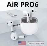 Бездротові навушники Air pro 6 сенсорні з кейсом.