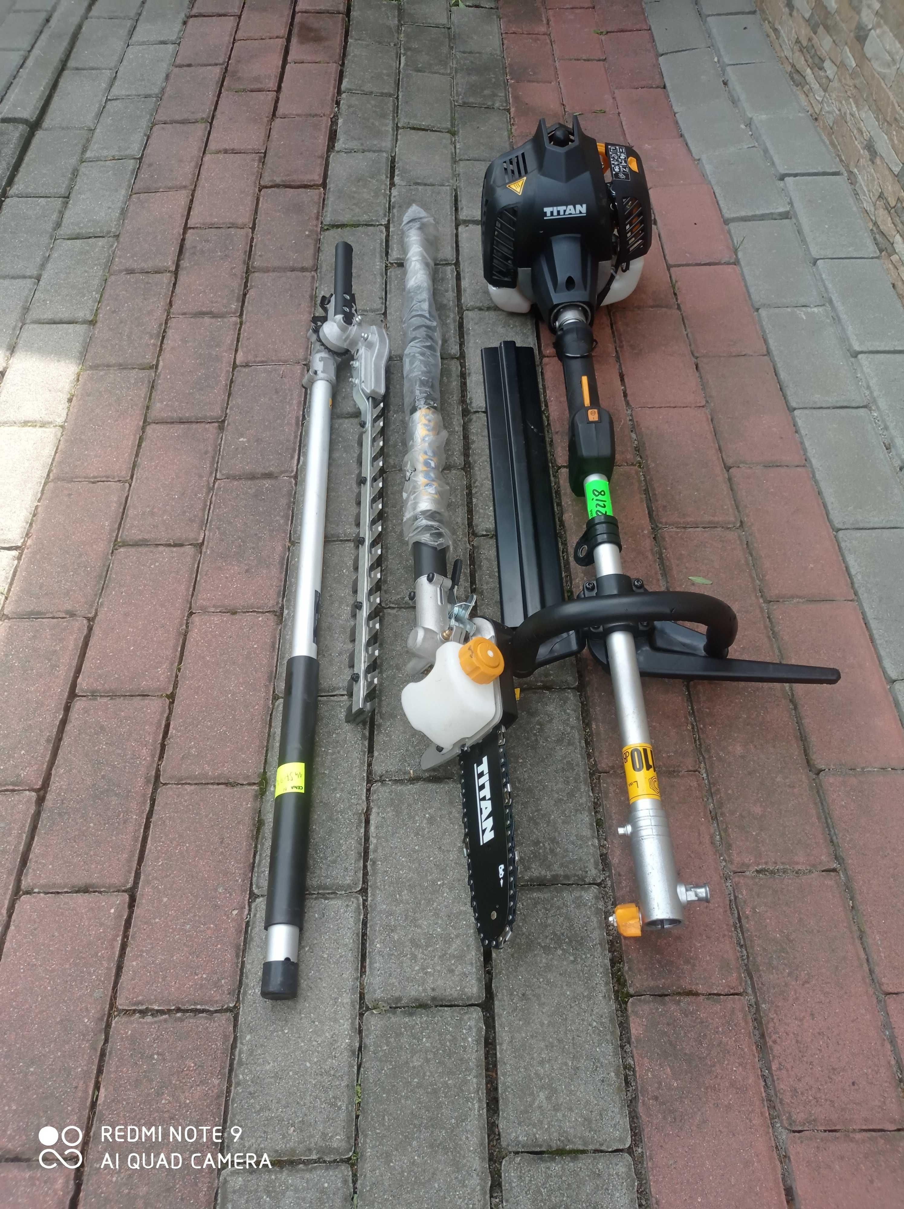 Pila spalinowa na wysiegniku +nozyce do tuii zywoplot