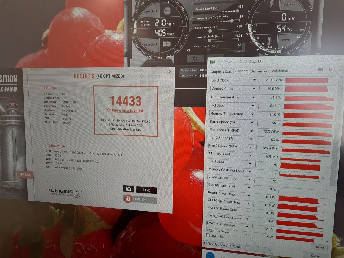 Видеокарта EVGA 3080    MSI.БЕЗ.LHR  КАК НОВАЯ пломба и другие карты