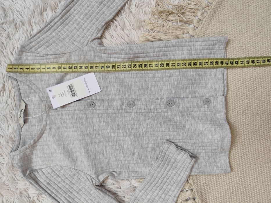 Zestaw komplet dla dziewczynki 110-116 cieńki sweterek koszulka na ram