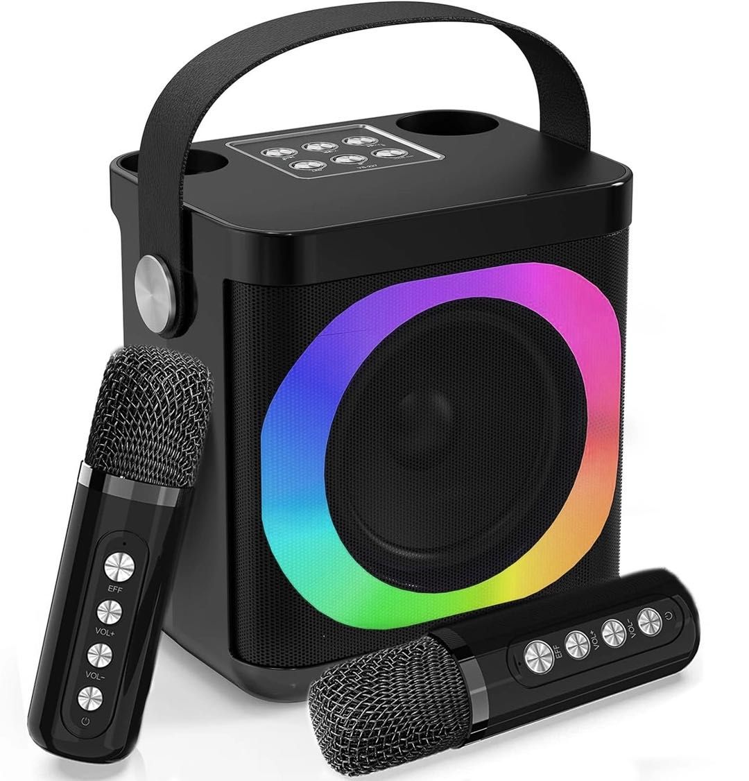 Zestaw karaoke z 2 mikrofonami, Bluetooth, USB, nowy